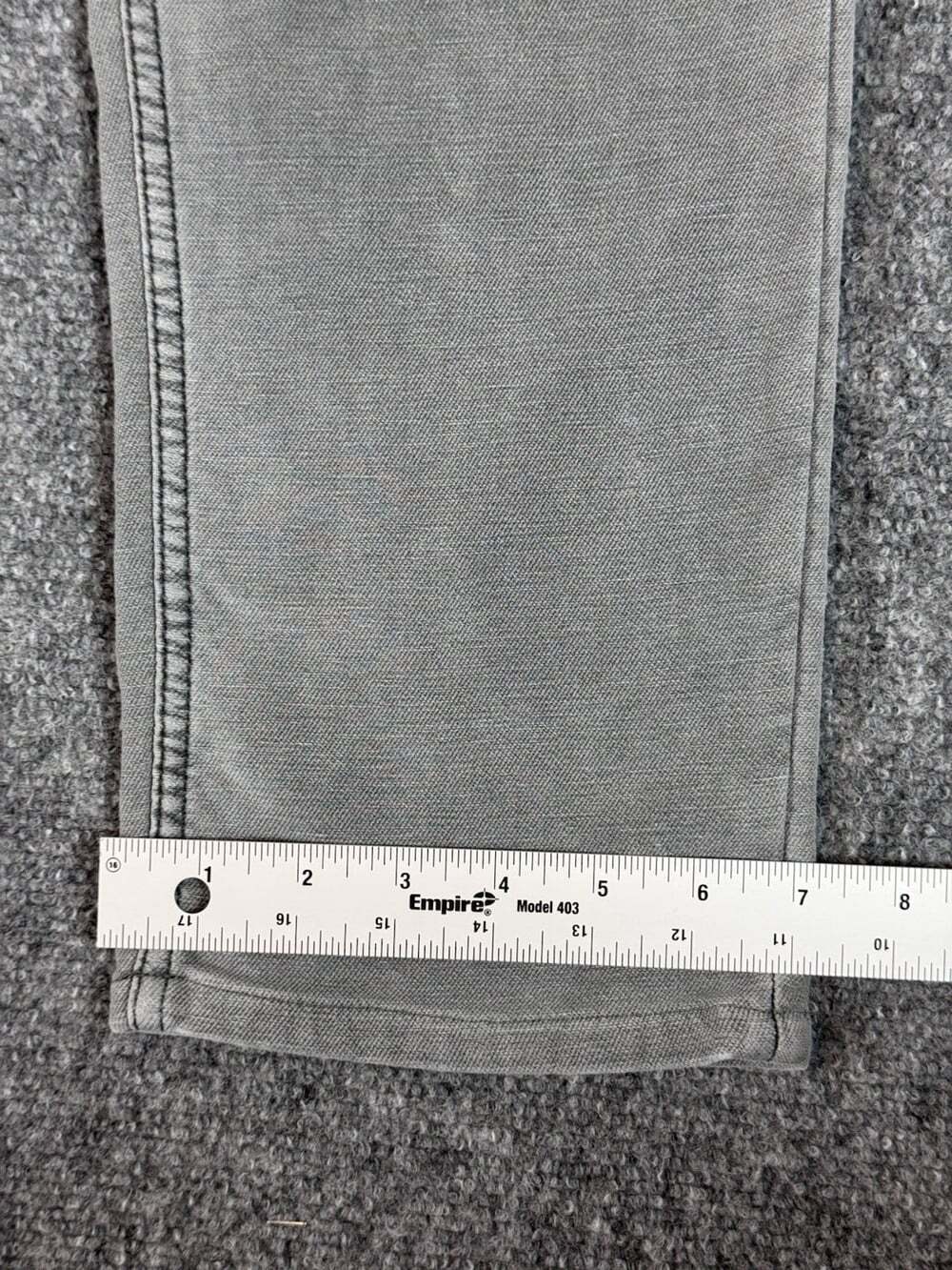 Faherty Gray Denim Jeans Light Wash Cotton Blend Y2K Jean Pants Size 34 - Picture 6 of 10